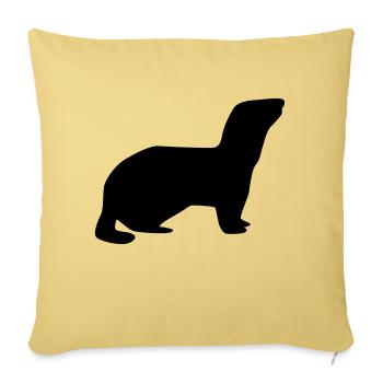 Furet - Housse de coussin décorative 45 x 45 cm - jaune délavé - Devant