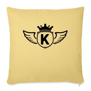 k - Sofa pillowcase 17,3'' x 17,3'' (45 x 45 cm) - washed yellow - Front