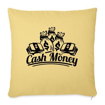 cash_money_te1 - Sofa pillowcase 17,3'' x 17,3'' (45 x 45 cm) - washed yellow - Front