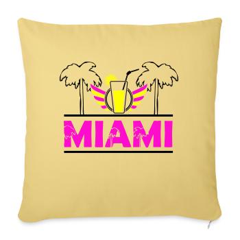 miami - Housse de coussin décorative 45 x 45 cm - jaune délavé - Devant