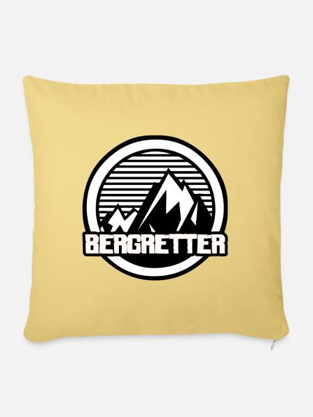 Bergsteiger - Bergretter - Bergrettung - Wanderung - Sofakissenbezug 45 x 45 cm - Hellgelb