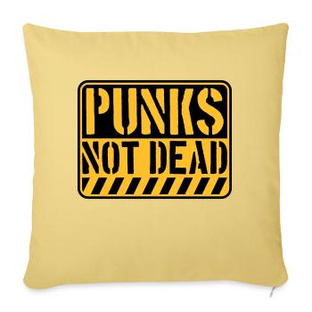 punks pas mort citation - Housse de coussin décorative 45 x 45 cm - jaune délavé - Devant