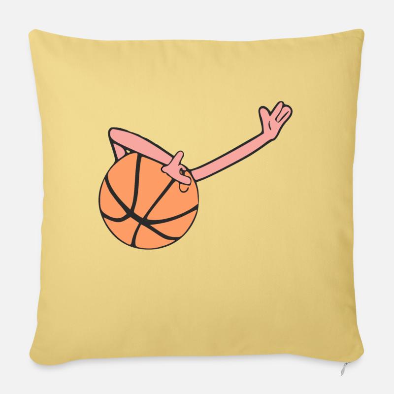 Dab Basketball - Sofa pillowcase 17,3'' x 17,3'' (45 x 45 cm) - washed yellow