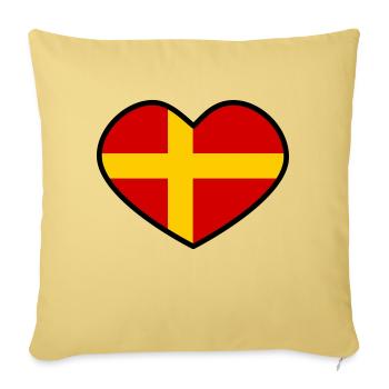 Skåne heart - Sofa pillowcase 17,3'' x 17,3'' (45 x 45 cm) - washed yellow - Front