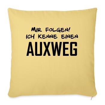 Mir folgen, ich kennen einen AUXWEG - Sofakissenbezug 45 x 45 cm - Hellgelb - Vorne