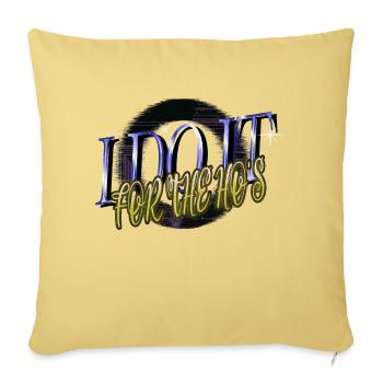 Humour Cool dinosaure Fan cadeau Dino vélo lune - Housse de coussin décorative 45 x 45 cm - jaune délavé - Devant