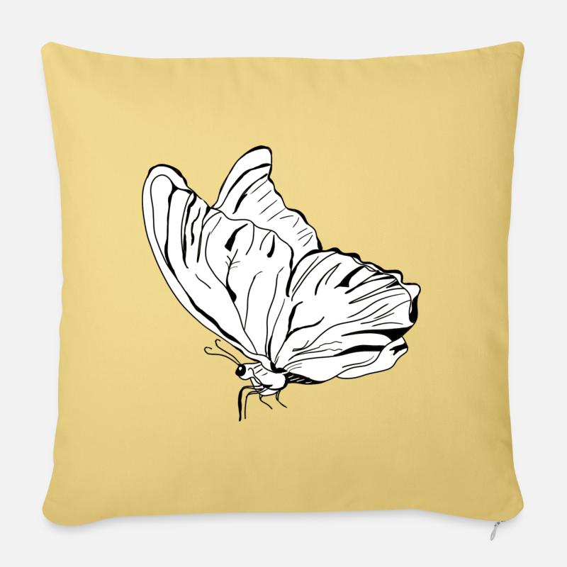 Schmetterling Vecter - Sofakissenbezug 45 x 45 cm - Hellgelb