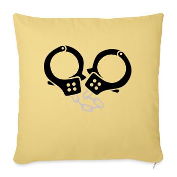 Handcuffs 2 - Sofa pillowcase 17,3'' x 17,3'' (45 x 45 cm) - washed yellow - Front