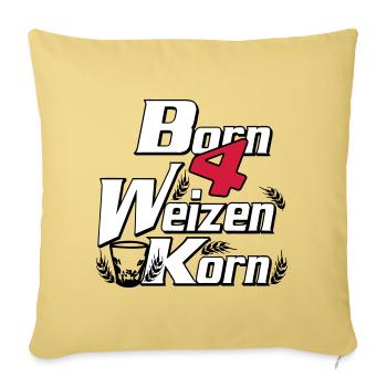 Wheat grain - born 4 grain - Party Fun --- - Sofa pillowcase 17,3'' x 17,3'' (45 x 45 cm) - washed yellow - Front