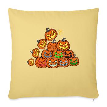 Pumpkin Tower - Sofa pillowcase 17,3'' x 17,3'' (45 x 45 cm) - washed yellow - Front
