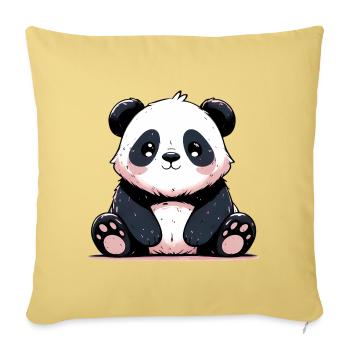 Panda - Sofa pillowcase 17,3'' x 17,3'' (45 x 45 cm) - washed yellow - Front