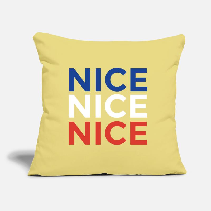 Nice Nice Nice : le souvenir authentique de Nice Housse de coussin décorative 45 x 45 cm
