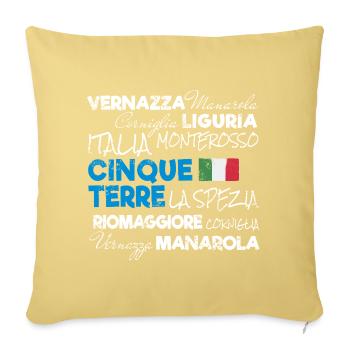 Cinque Terre La Spezia Italien Ligurien Souvenir - Sofakissenbezug 45 x 45 cm - Hellgelb - Vorne