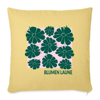 Blumen Laune Gärtnerin - Sofakissenbezug 45 x 45 cm - Hellgelb - Vorne