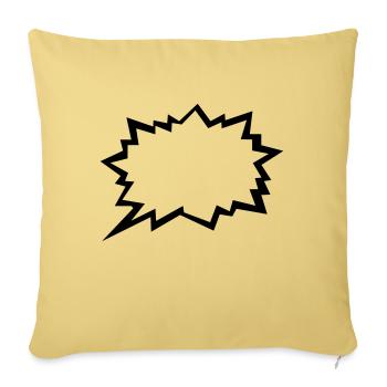 bulle - Housse de coussin décorative 45 x 45 cm - jaune délavé - Devant
