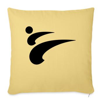 taekwondo kick - Housse de coussin décorative 45 x 45 cm - jaune délavé - Devant