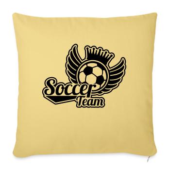 soccer_team_he1 - Housse de coussin décorative 45 x 45 cm - jaune délavé - Devant