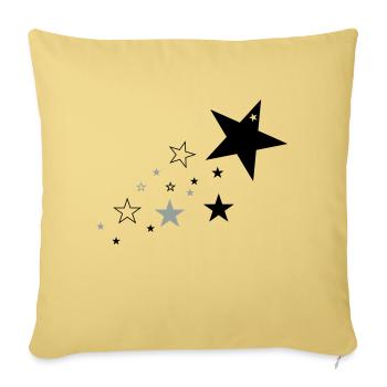 Sterne 1 - Sofakissenbezug 45 x 45 cm - Hellgelb - Vorne