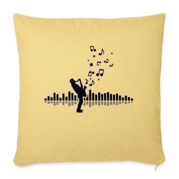 Musik - Musiker Jazz - Sofakissenbezug 45 x 45 cm - Hellgelb - Vorne