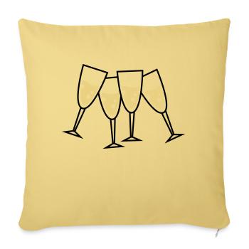 sekt glaeser - Sofakissenbezug 45 x 45 cm - Hellgelb - Vorne