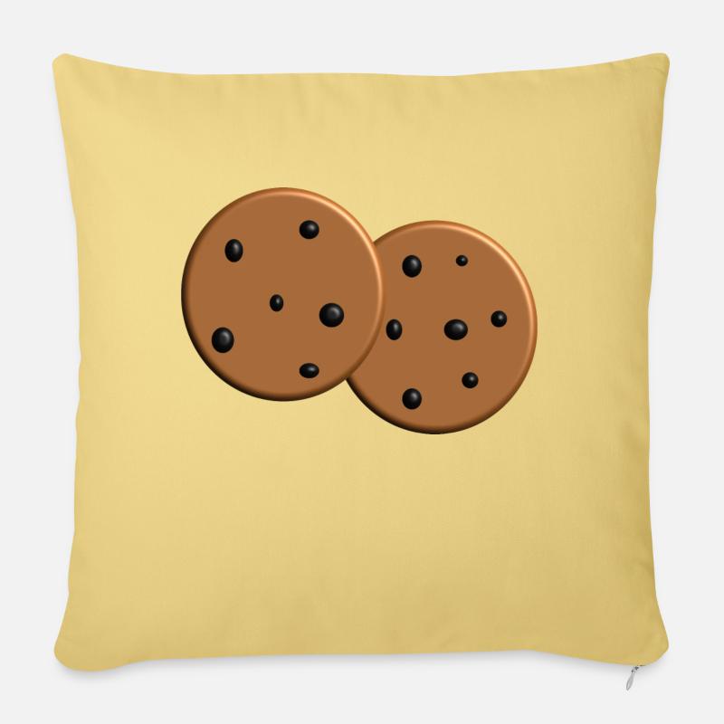 cookies - Housse de coussin décorative 45 x 45 cm - jaune délavé