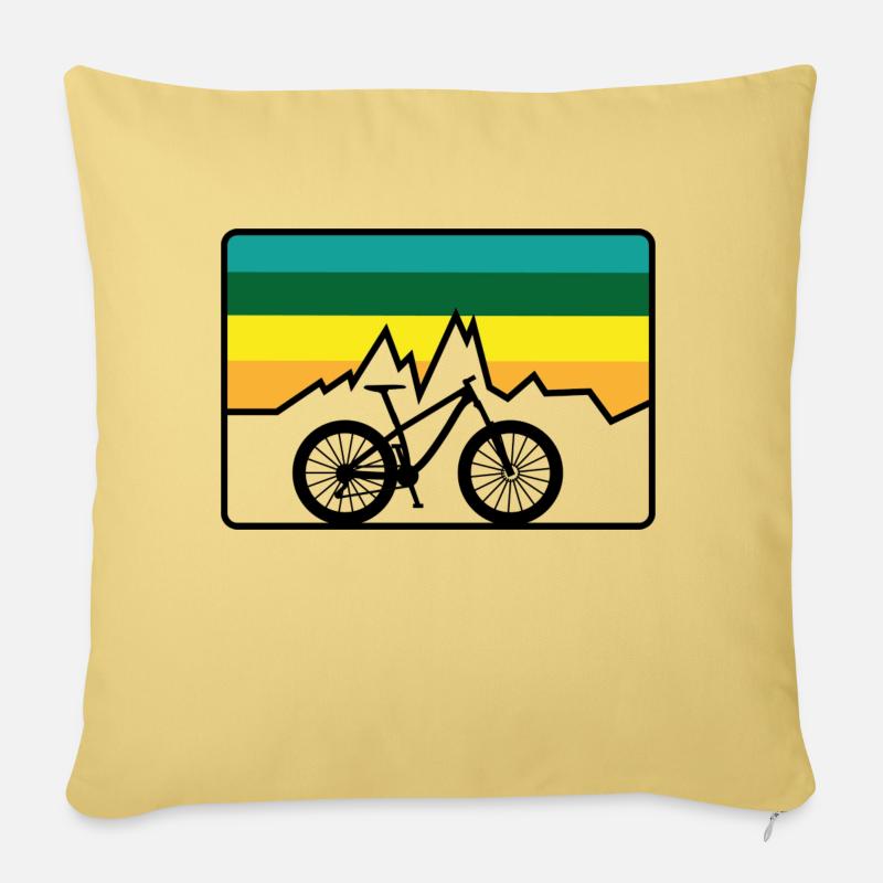 VTT - Housse de coussin décorative 45 x 45 cm - jaune délavé