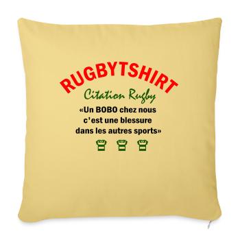 Un BOBO chez nous - Housse de coussin décorative 45 x 45 cm - jaune délavé - Devant