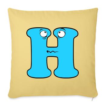H - Housse de coussin décorative 45 x 45 cm - jaune délavé - Devant