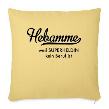 Hebamme - Sofakissenbezug 45 x 45 cm - Hellgelb - Vorne