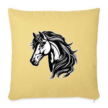Pferd Tattoo Pferde Reiten Mädchen Magie Magisch - Sofakissenbezug 45 x 45 cm - Hellgelb - Vorne