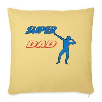 SUPER DAD - Sofa pillowcase 17,3'' x 17,3'' (45 x 45 cm) - washed yellow - Front