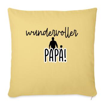 Papa Papi Vater Tochter Sohn Vatertag Männer Shirt - Sofakissenbezug 45 x 45 cm - Hellgelb - Vorne