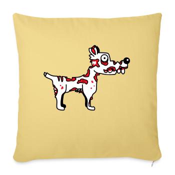 Dog Zombie Undead Halloween Horror Corpse Creepy - Sofa pillowcase 17,3'' x 17,3'' (45 x 45 cm) - washed yellow - Front