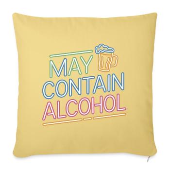 May Contain Alcohol Alkohol Mallorca Saufen JGA - Sofa pillowcase 17,3'' x 17,3'' (45 x 45 cm) - washed yellow - Front