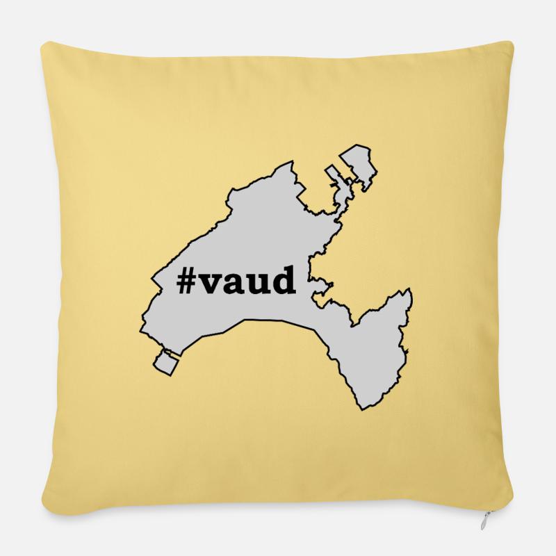 VD Vaud / Waadt - Sofakissenbezug 45 x 45 cm - Hellgelb
