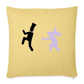 Running Groom - Housse de coussin décorative 45 x 45 cm - jaune délavé - Devant