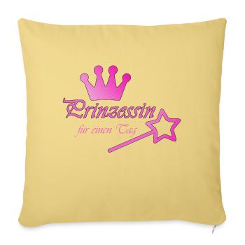 Prinzessin - Sofakissenbezug 45 x 45 cm - Hellgelb - Vorne