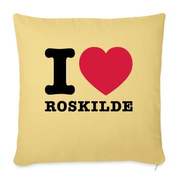 I Love Roskilde 2 - Sofakissenbezug 45 x 45 cm - Hellgelb - Vorne