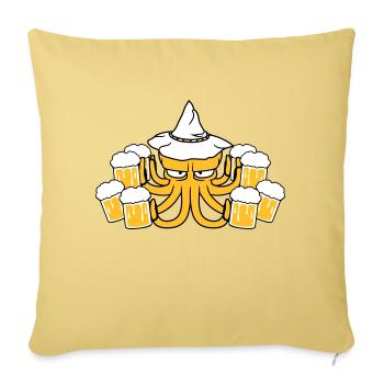 bier saufen trinken durst party feiern - Sofakissenbezug 45 x 45 cm - Hellgelb - Vorne