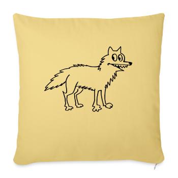 Wolf - Housse de coussin décorative 45 x 45 cm - jaune délavé - Devant