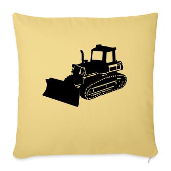 bulldozer dozer - Sofa pillowcase 17,3'' x 17,3'' (45 x 45 cm) - washed yellow - Front