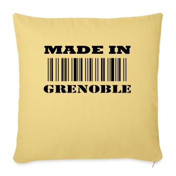 Made in GRENOBLE - Sofa pillowcase 17,3'' x 17,3'' (45 x 45 cm) - washed yellow - Front