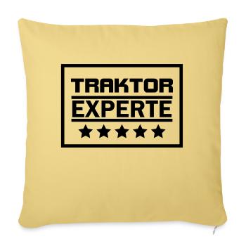 Traktor Experte Landwirt Agraringenieur - Sofakissenbezug 45 x 45 cm - Hellgelb - Vorne