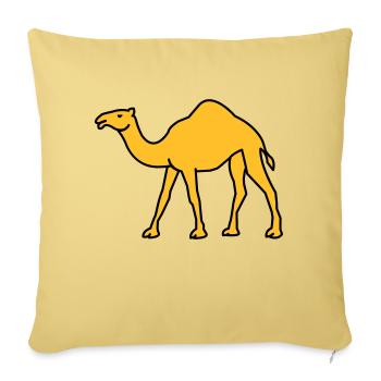 kamel_02 - Sofa pillowcase 17,3'' x 17,3'' (45 x 45 cm) - washed yellow - Front