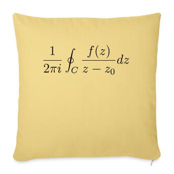 Théorème de Cauchy - Housse de coussin décorative 45 x 45 cm - jaune délavé - Devant