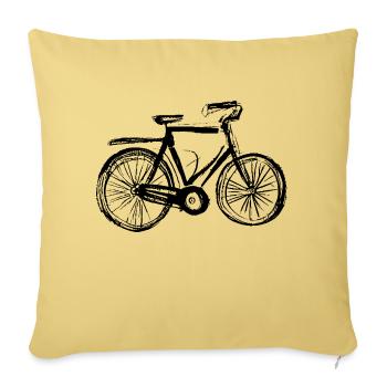 Fahrrad Gekritzel Fahrräder Radfahren Silhouette 1 - Sofakissenbezug 45 x 45 cm - Hellgelb - Vorne