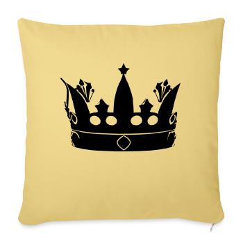Crown Symbol King and Queen Love Vector 4 - Sofa pillowcase 17,3'' x 17,3'' (45 x 45 cm) - washed yellow - Front