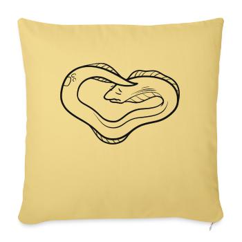 Doreene la murène a des migraines - Housse de coussin décorative 45 x 45 cm - jaune délavé - Devant