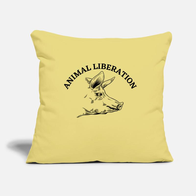 Cochon de libération animale Housse de coussin décorative 45 x 45 cm