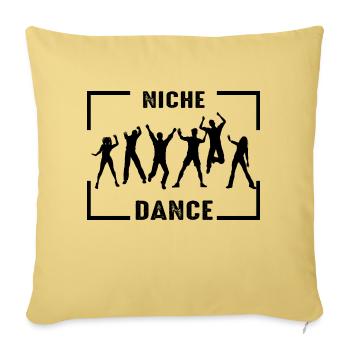 Dancing Dance Music - Sofa pillowcase 17,3'' x 17,3'' (45 x 45 cm) - washed yellow - Front